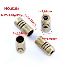 Gold/Bronze/Rose Gold/Glossy black/Platinum/Matte black/White-Alloy End Stopper